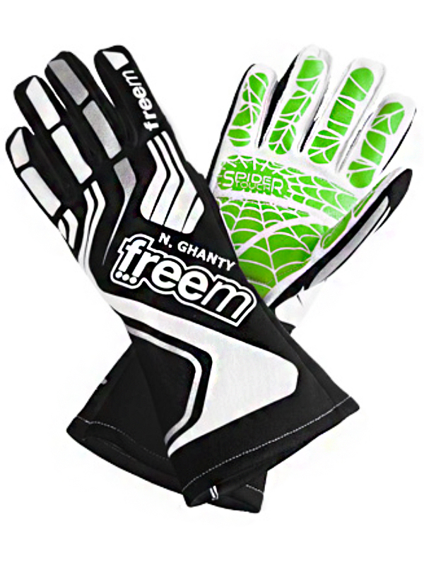 FREEM FRANCE - Nautique - Gants - Gants karting Freem noir Spider Touch 2  personnalisés