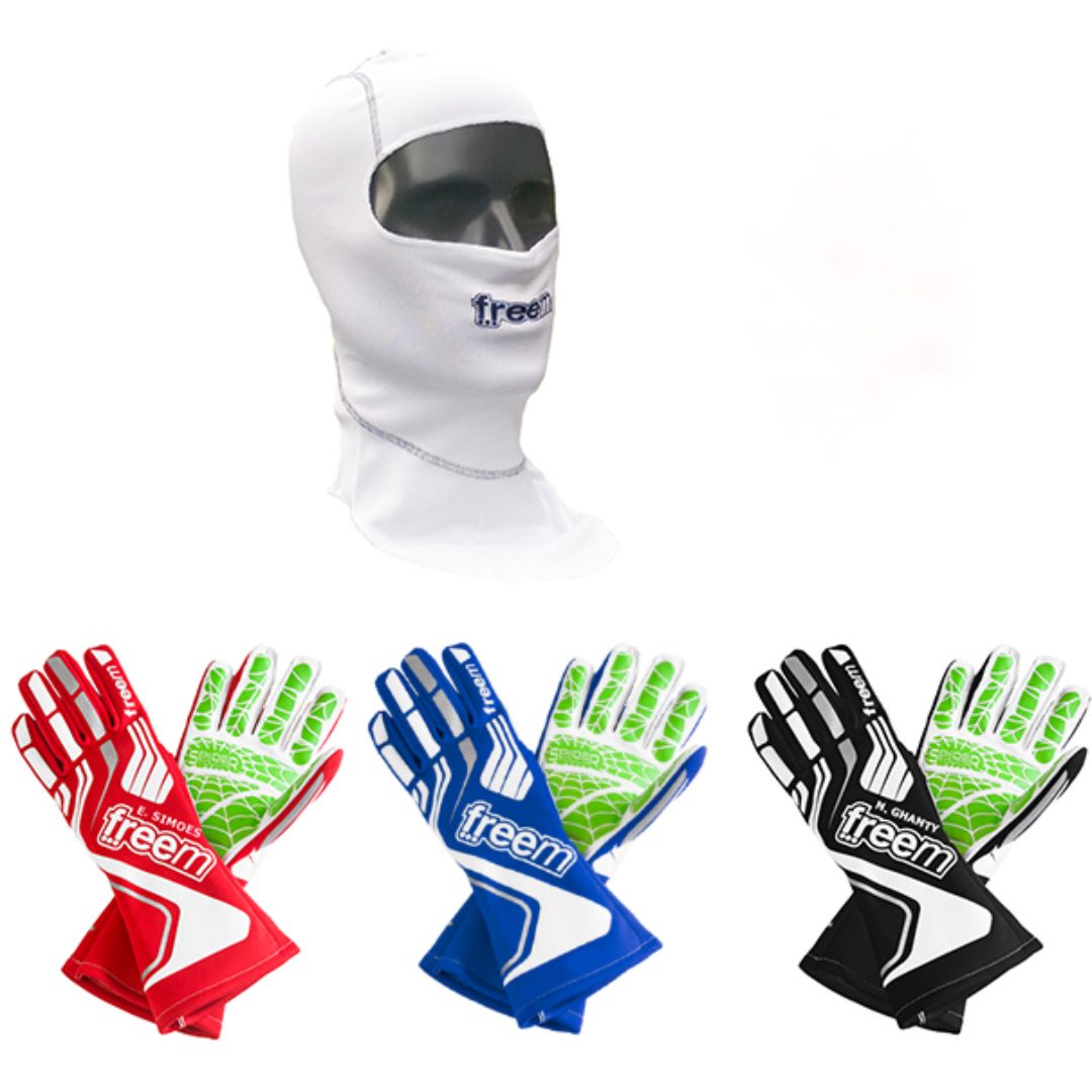 FREEM FRANCE - Karting - Gants - Cagoule + 1 paire de gants karting